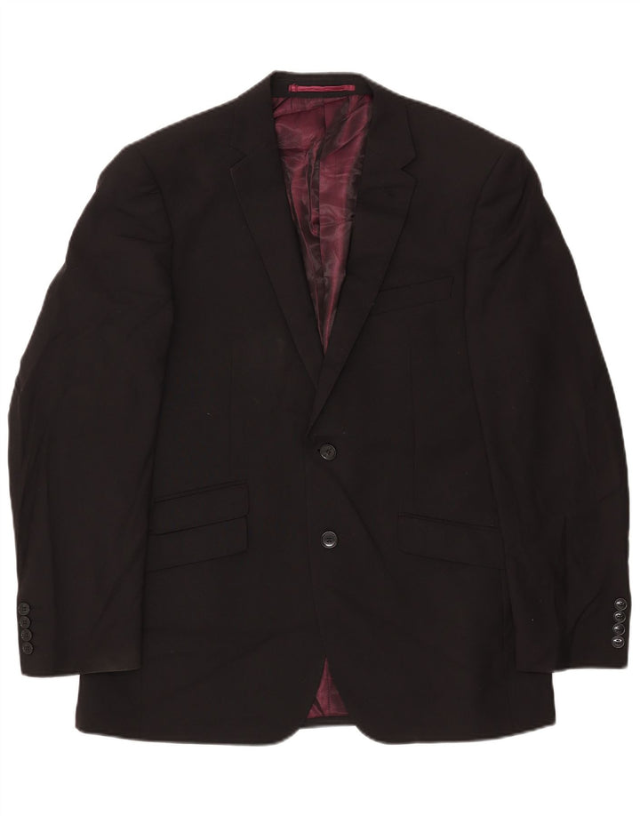 Marks & Spencer Herren Autograph 2-Knopf-Blazerjacke UK 40 Large Schwarz