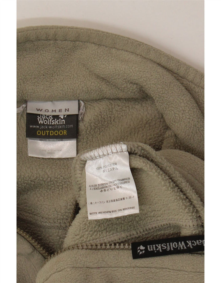 Jack Wolfskin Damen Graphic Fleecejacke UK 12 Mittelgraues Polyester