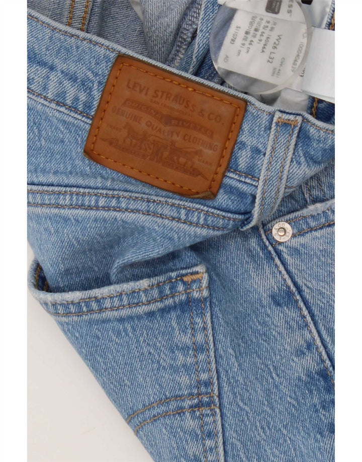 Levi's Damen Distressed High Rise Flared Jeans W26 L27 Blaue Baumwolle