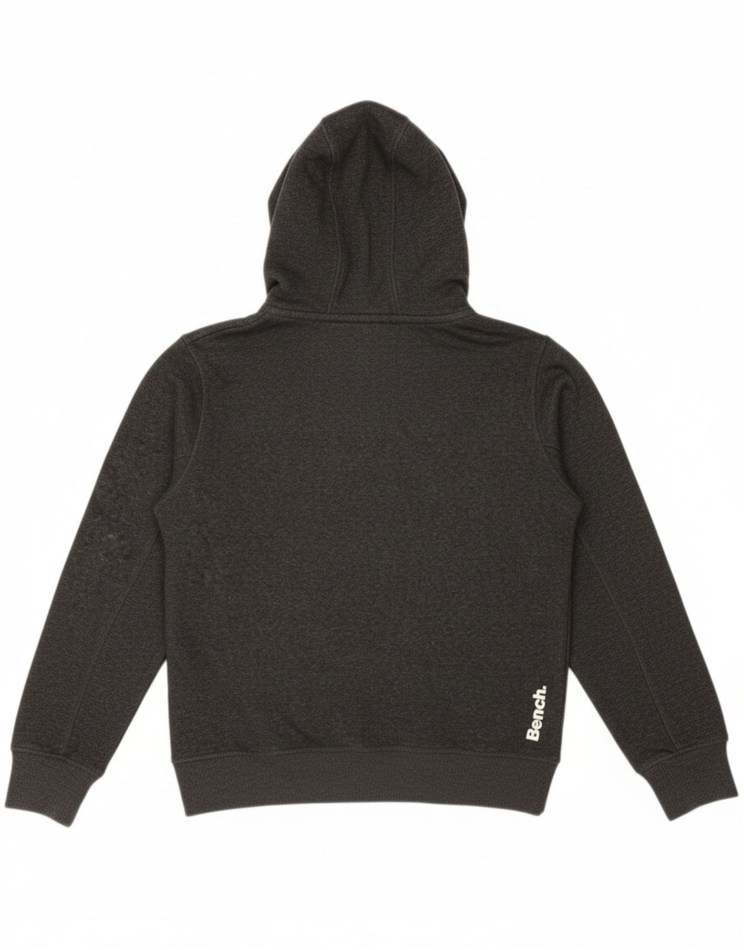 BENCH Mens Graphic Hoodie Jumper Small Grey Cotton