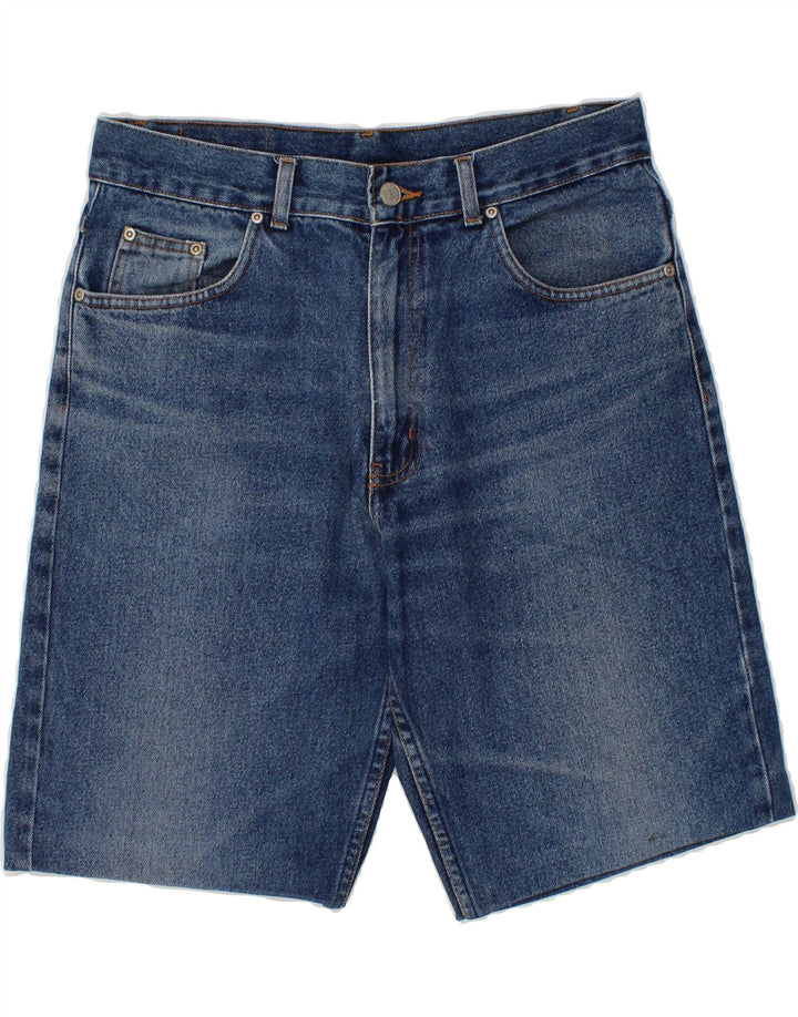 VINTAGE Mens Denim Shorts W34 Large Blue Cotton Vintage Vintage and Second-Hand Vintage from Messina Hembry 