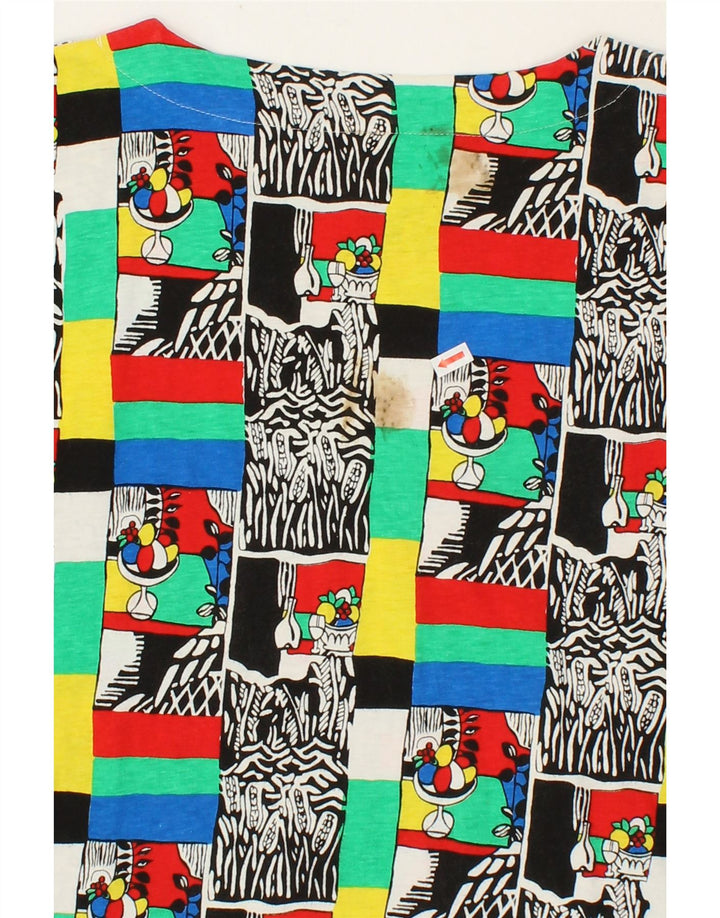 VINTAGE Womens Blouse Top IT 40/42 Medium Multicoloured Patchwork Cotton Vintage Vintage and Second-Hand Vintage from Messina Hembry 