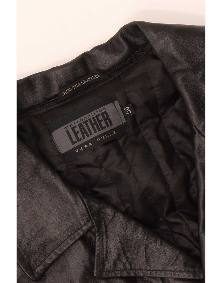 Metropolitan Herren Lederjacke IT 50 Large Schwarz