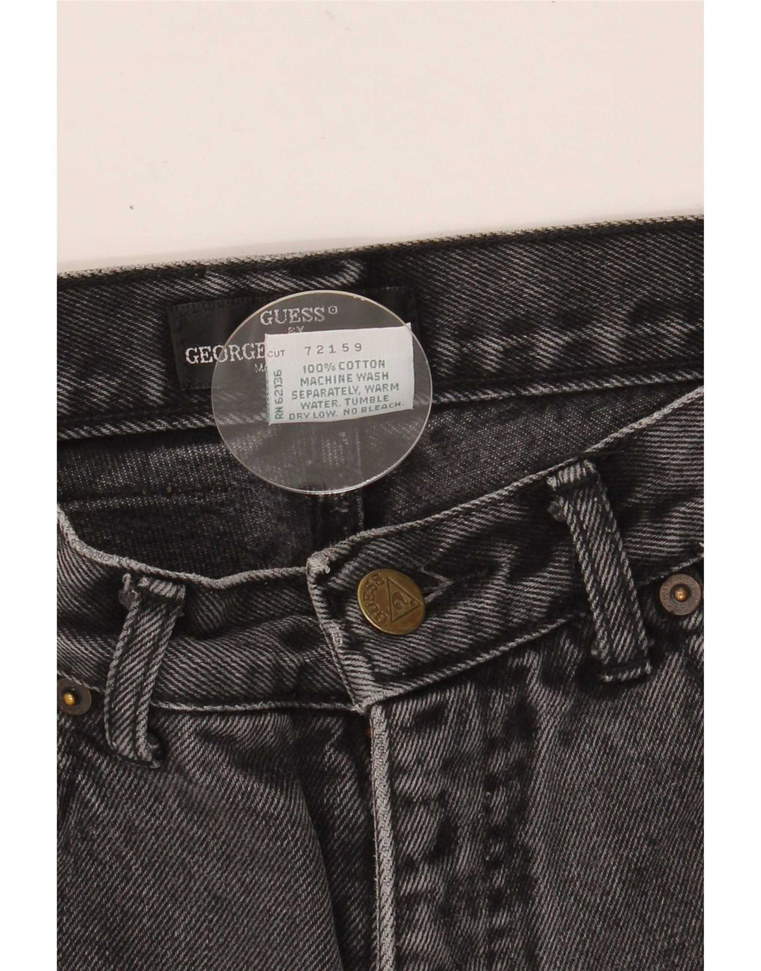Guess Damen Tapered Jeans W29 L24 Schwarze Baumwolle