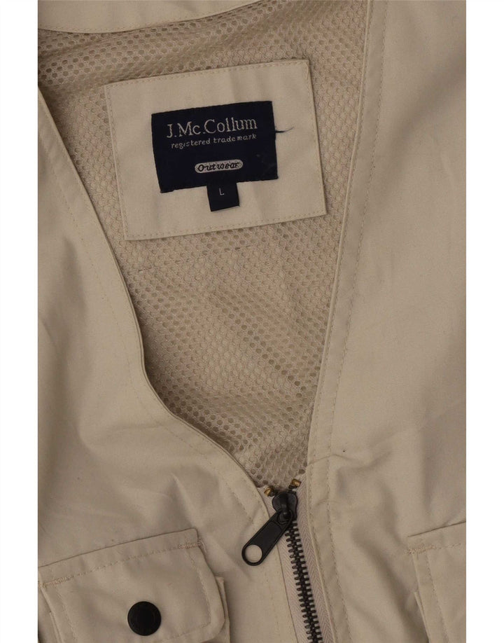 Vintage Herren Utility Gilet UK 40 Large Beige