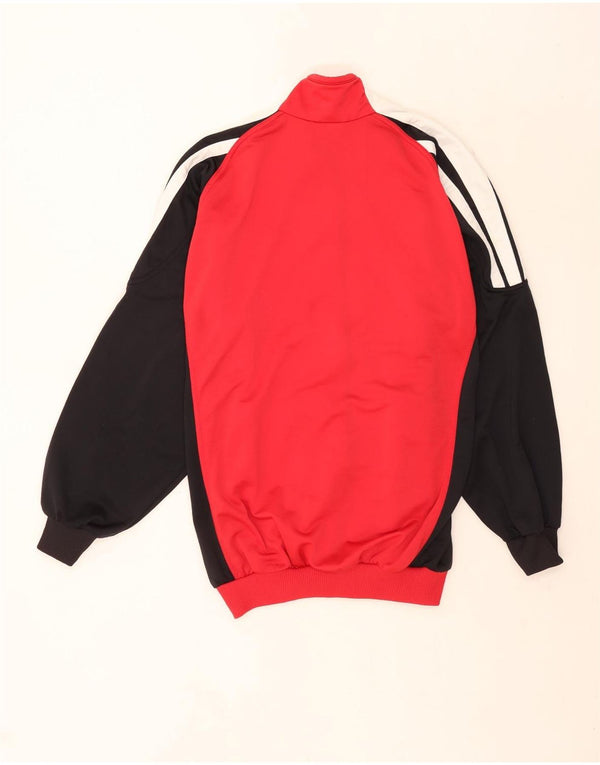 Adidas Herren Trainingsanzug Top Jacke UK 40/42 Mittelrot Colourblock Sports