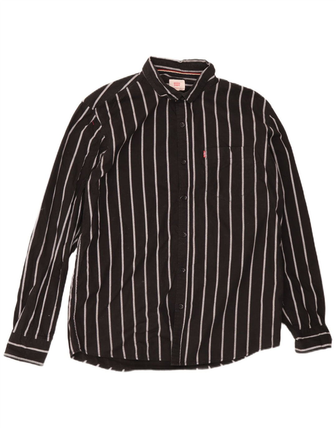 Levi's Herren Slim Fit Hemd 2XL Schwarz gestreift