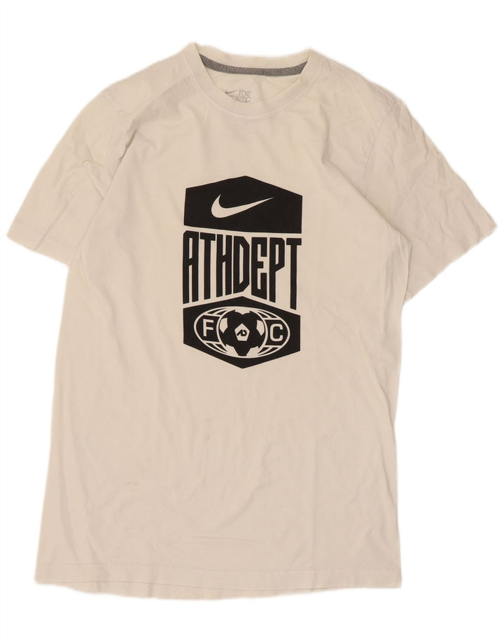 Nike Herren Standard Fit Graphic T-Shirt Top UK 38/40 Mittelweiß