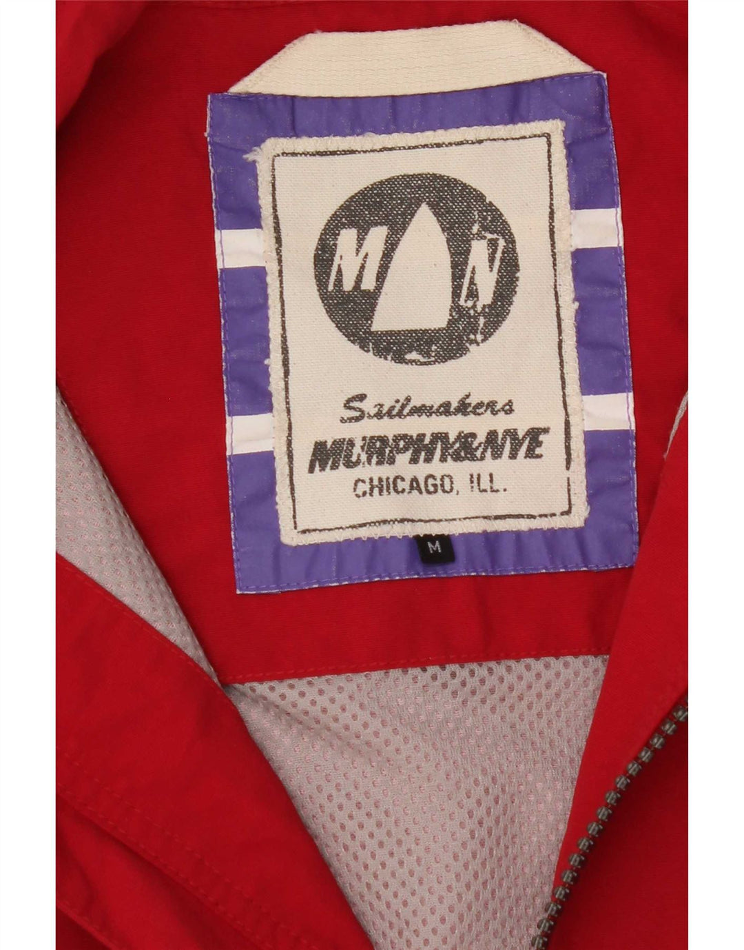 Murphy & Nye Herren-Regenjacke UK 38 Mittelrotes Polyester