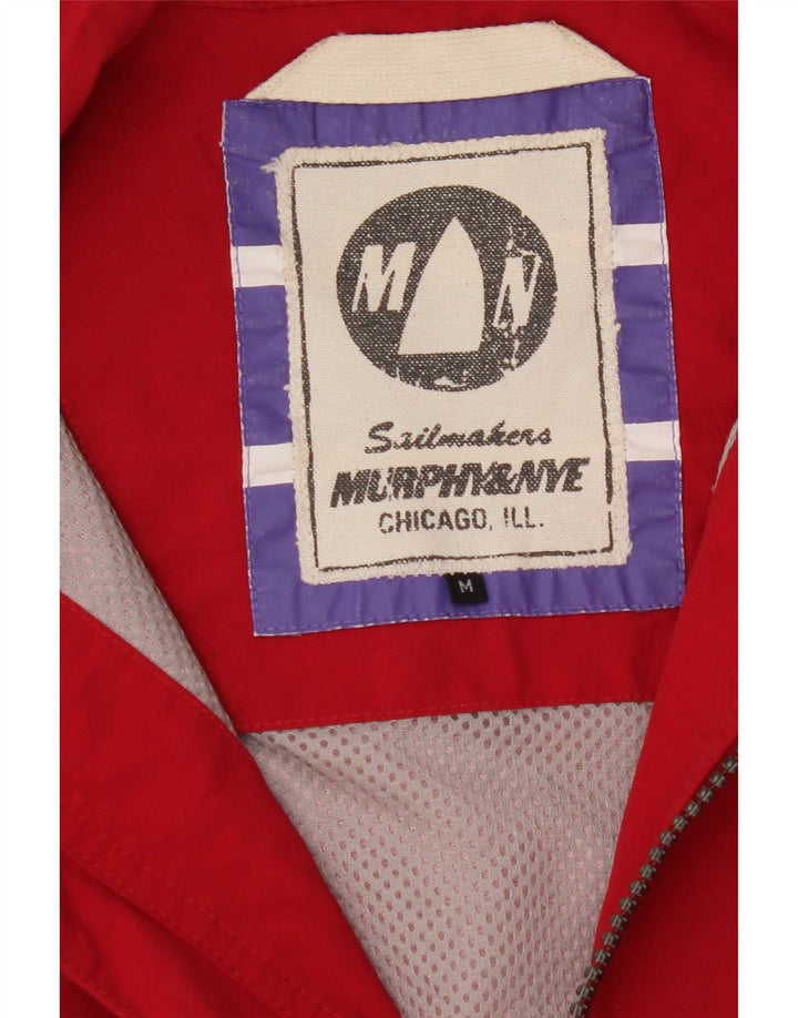 Murphy & Nye Herren-Regenjacke UK 38 Mittelrotes Polyester