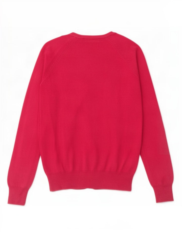 Zara Damen-Cardigan-Pullover UK 12 Mittelrosa Baumwolle