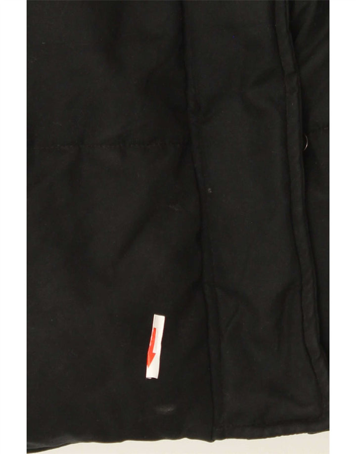 Jack Wills Wattierte Damenjacke mit Kapuze, UK 14, Größe L, Schwarz, Polyester