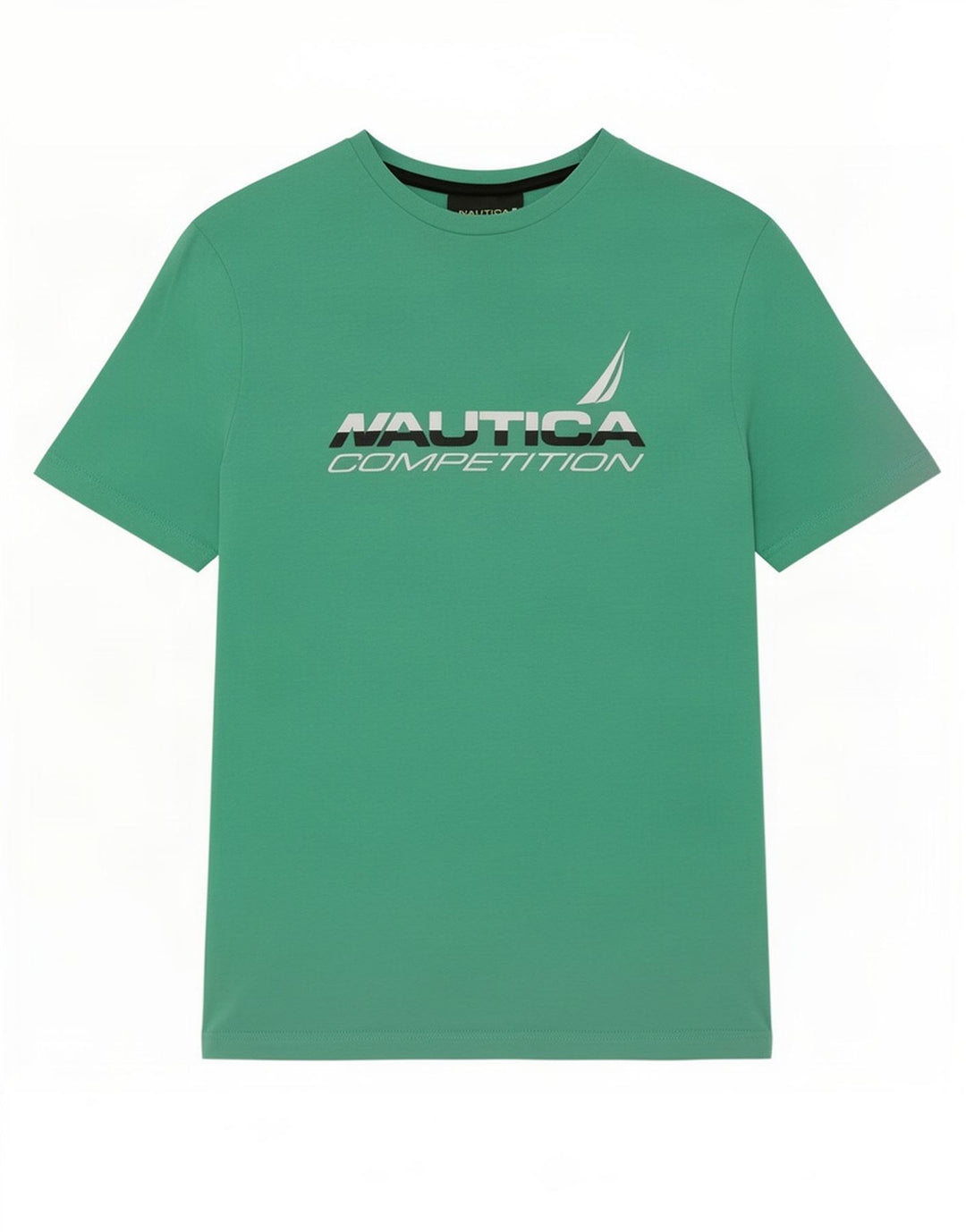 Nautica Herren-T-Shirt mit Grafik, mittelgrüne Baumwolle