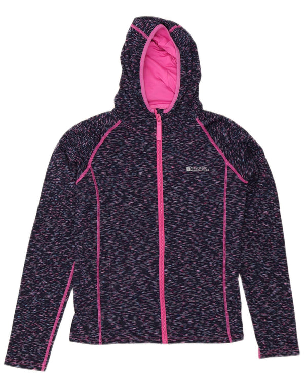 Mountain Warehouse Mädchen-Kapuzenpullover mit Reißverschluss, 12–13 Jahre, Marineblau meliert