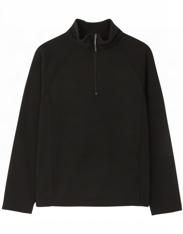 Berghaus Damen-Fleecepullover mit Reißverschluss am Hals, UK 14, Größe L, Schwarz, Polyester