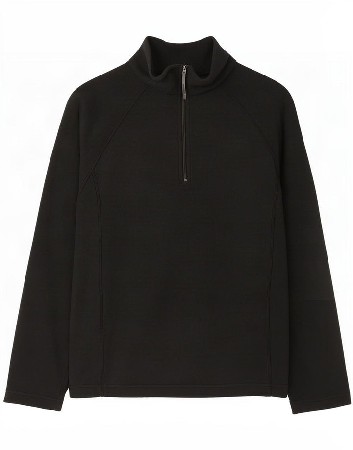 Berghaus Damen-Fleecepullover mit Reißverschluss am Hals, UK 14, Größe L, Schwarz, Polyester