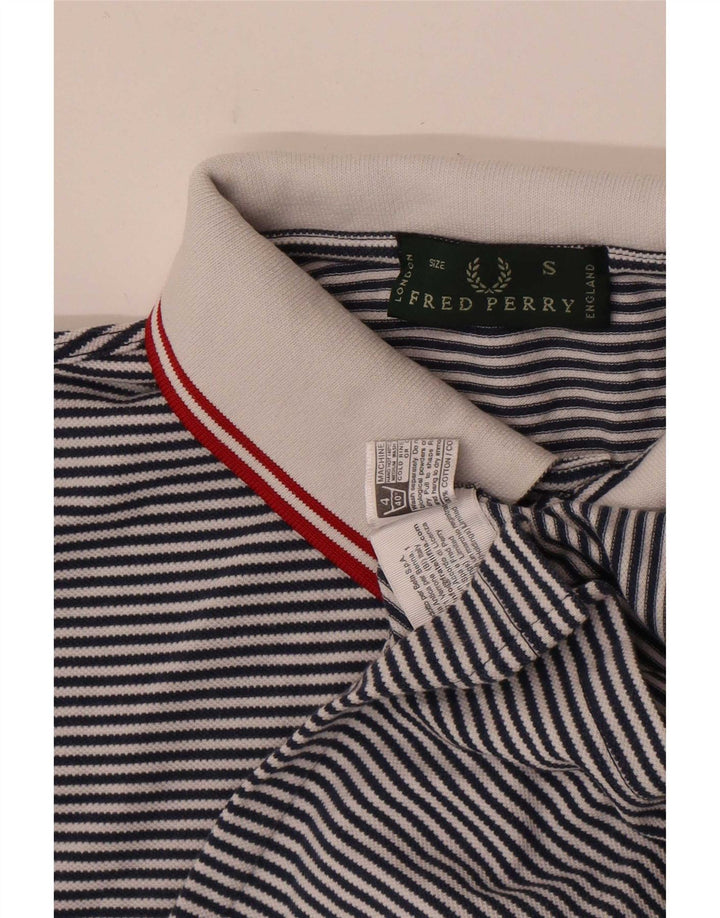 Fred Perry Herren-Poloshirt, klein, marineblau, Nadelstreifen-Baumwolle