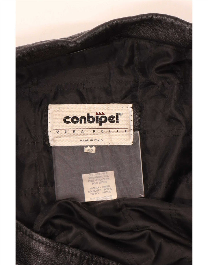 Conbipel Herren Ledermantel IT 52 Large Schwarz