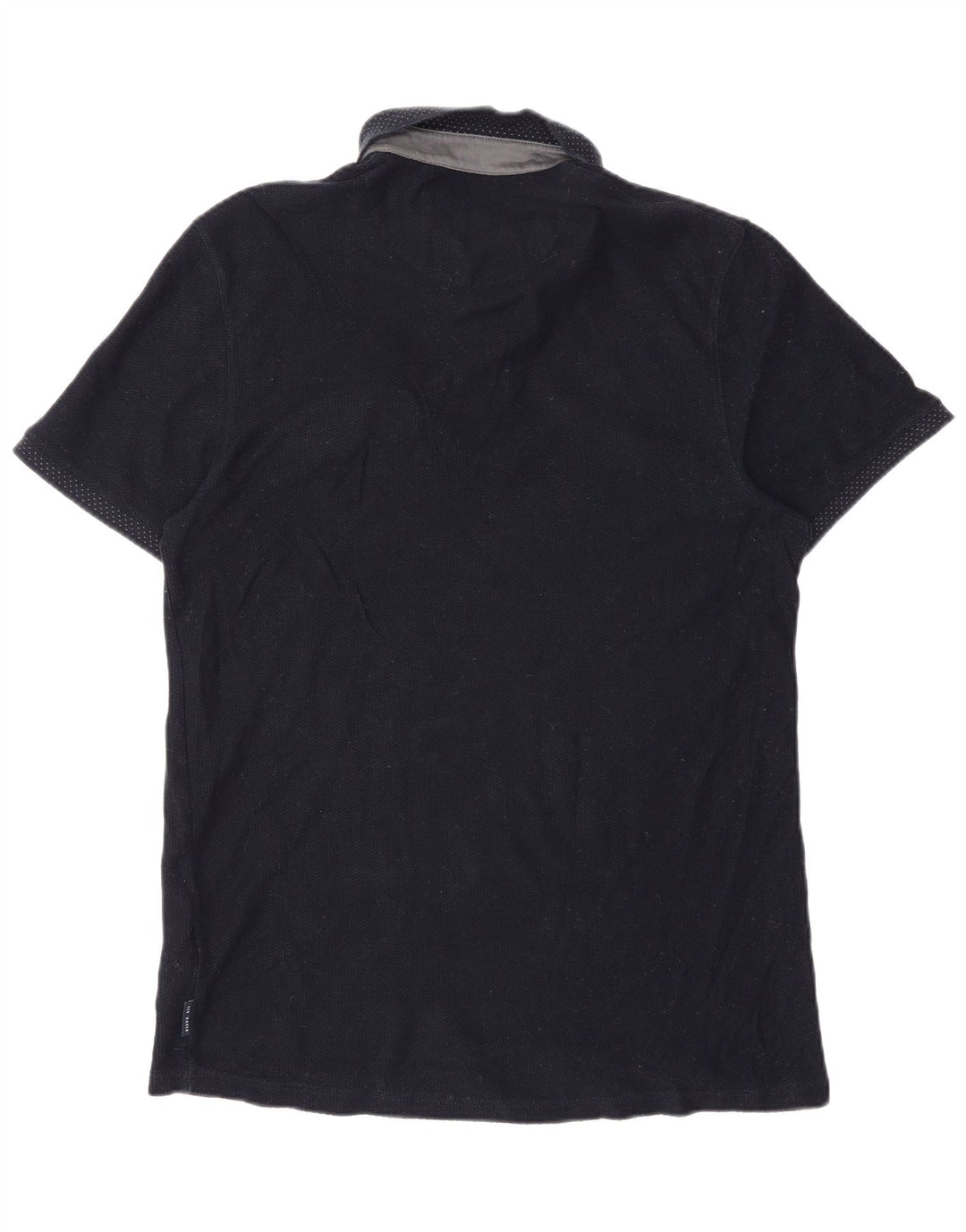 Ted Baker Herren-Poloshirt, Größe 4, groß, marineblaue Baumwolle