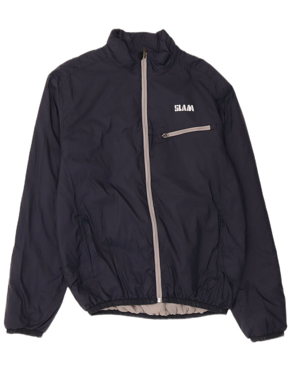 Slam Damen Bomberjacke UK 16 Large Marineblau Polyamid