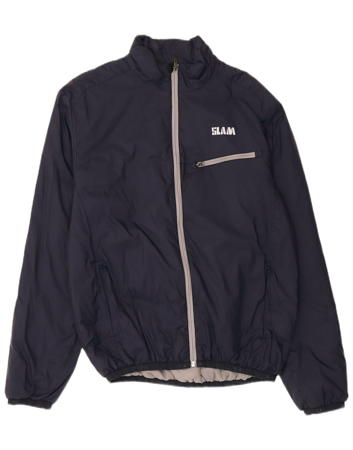 Slam Damen Bomberjacke UK 16 Large Marineblau Polyamid
