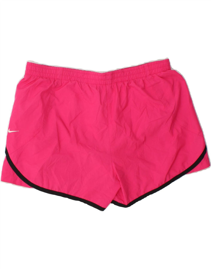 NIKE Womens Performance Sport Shorts US 12/14 Large Pink Colourblock Vintage Nike and Second-Hand Nike from Messina Hembry 