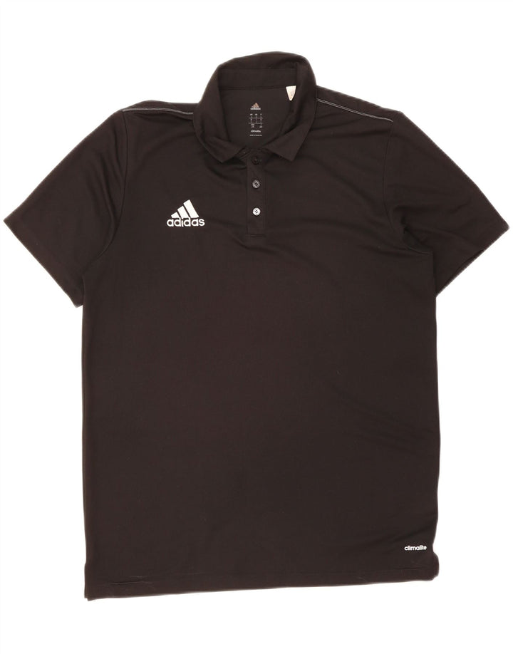 ADIDAS Mens Climalite Polo Shirt Large Black Polyester Vintage Adidas and Second-Hand Adidas from Messina Hembry 