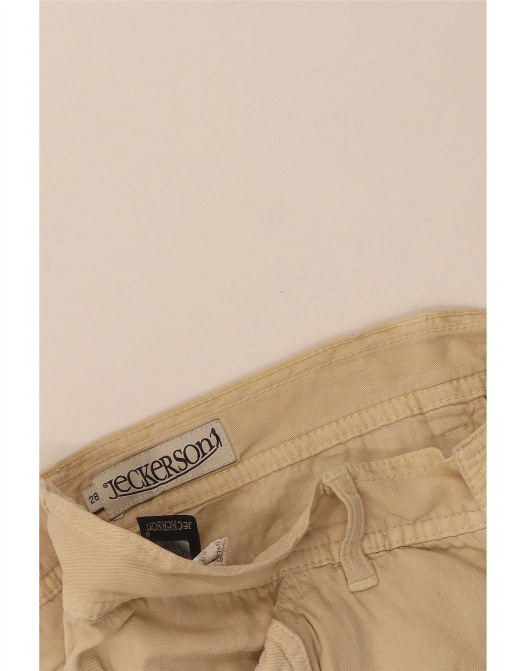 Jeckerson Damen Chinoshorts Medium W28 Beige Baumwolle