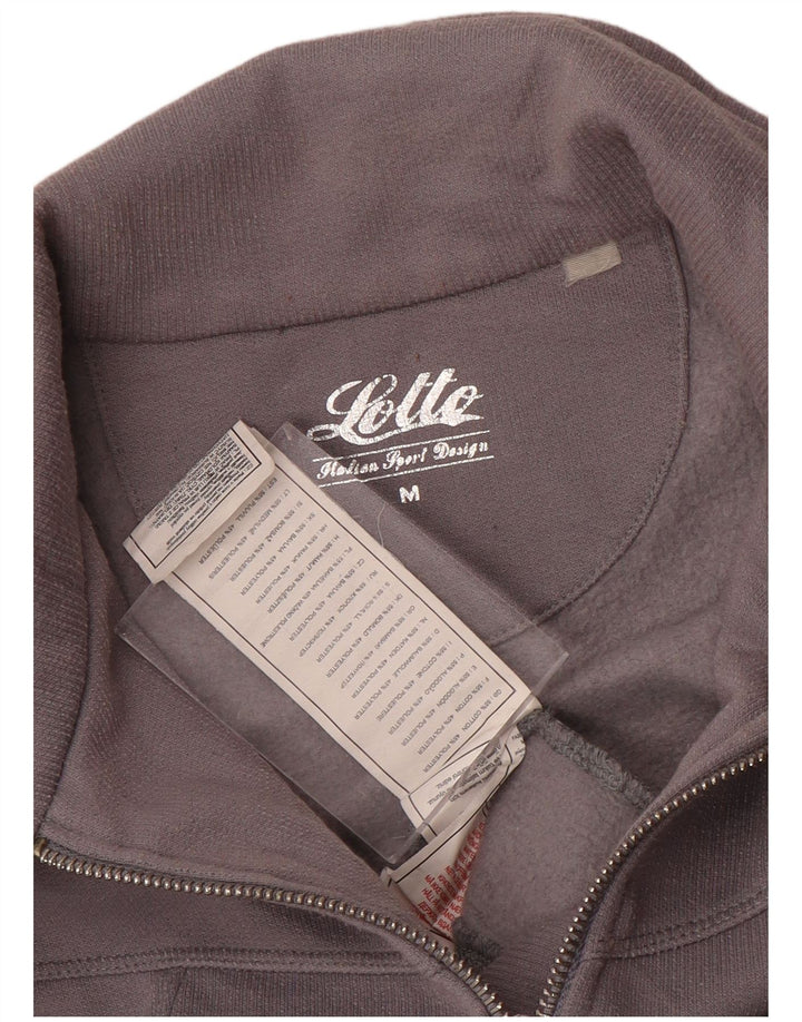 Lotto Damen-Trainingsanzugoberteil, UK-Größe 12, mittelgraue Colourblock-Baumwolle