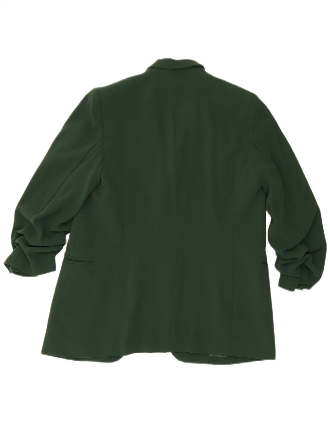 Marks & Spencer Offene Blazerjacke für Damen mit 3/4-Ärmeln, UK 12, Mittelgrün