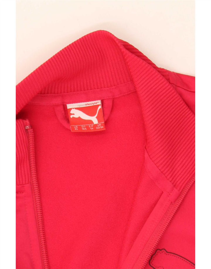 Puma Mädchen Grafik-Trainingsanzug-Top-Jacke, 13–14 Jahre, Rosa
