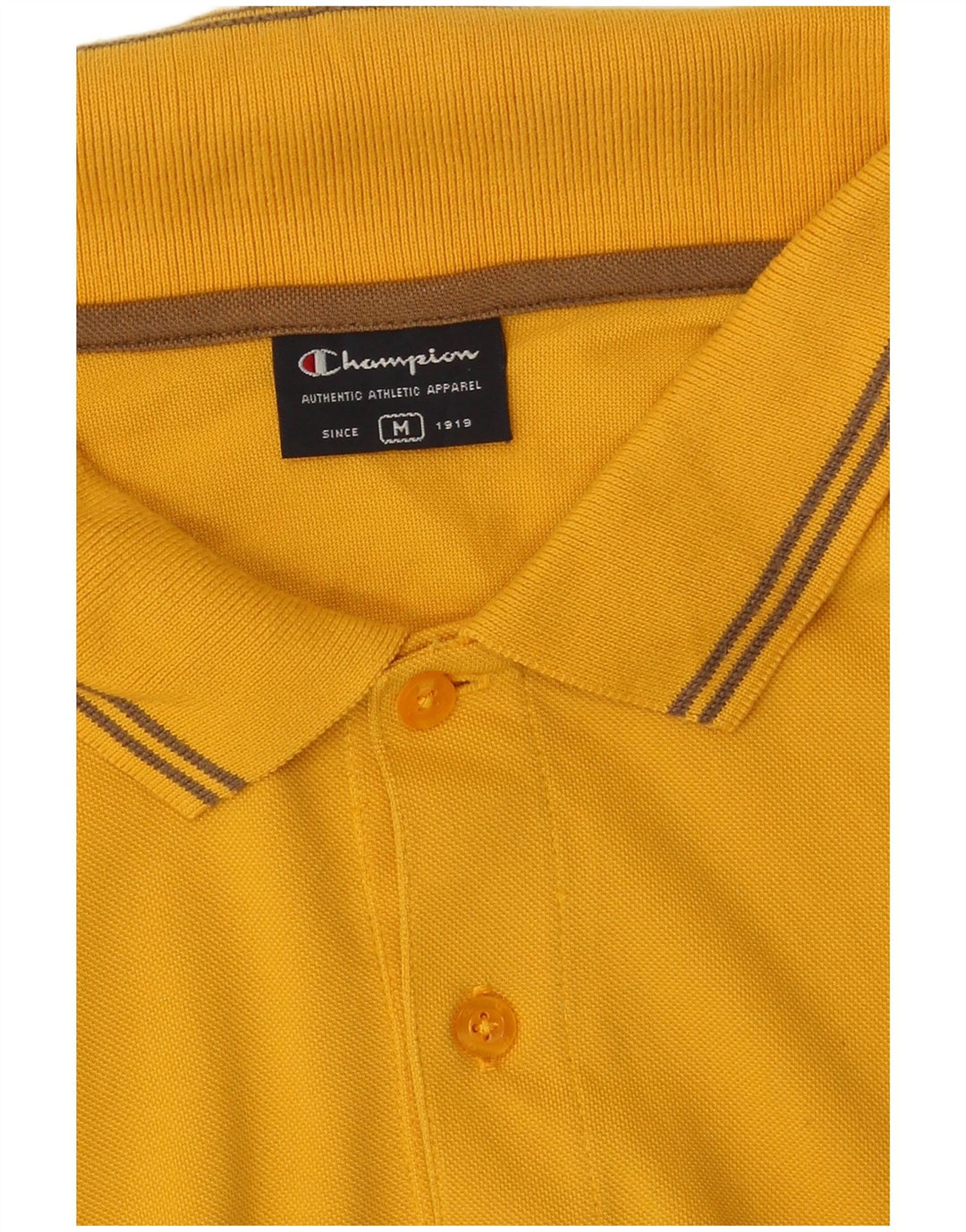 Champion Herren-Poloshirt aus mittelgelber Baumwolle