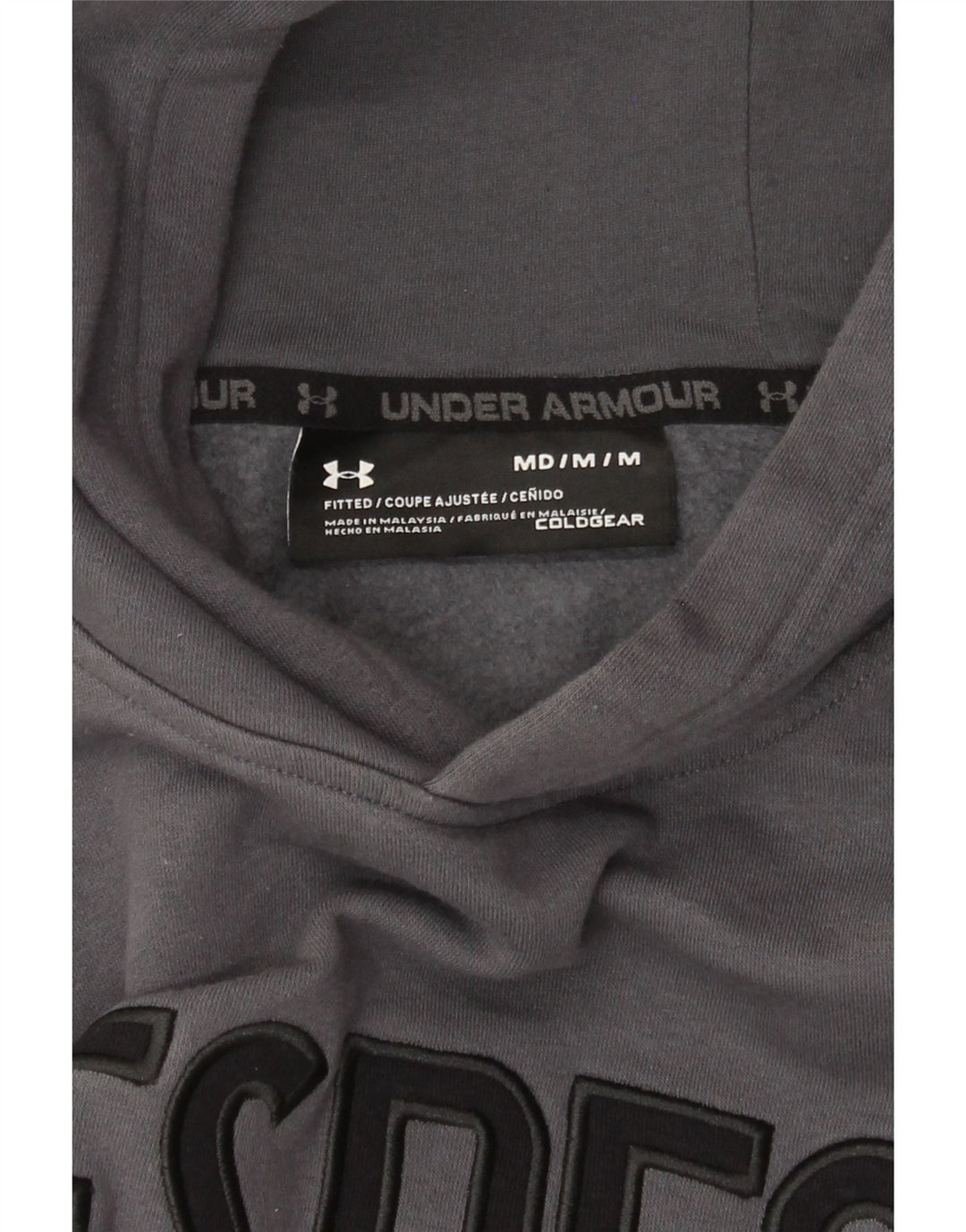 Under Armour Herren Cold Gear Graphic Hoodie Pullover Mittelgrau