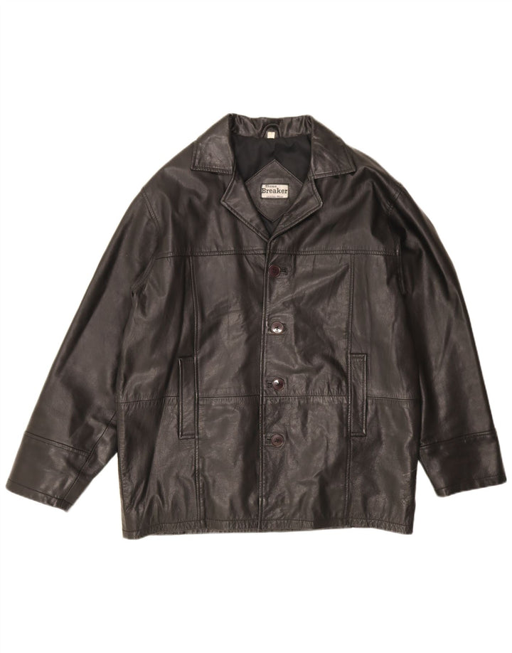 Vintage Herren Lederjacke UK 40 Large Schwarz