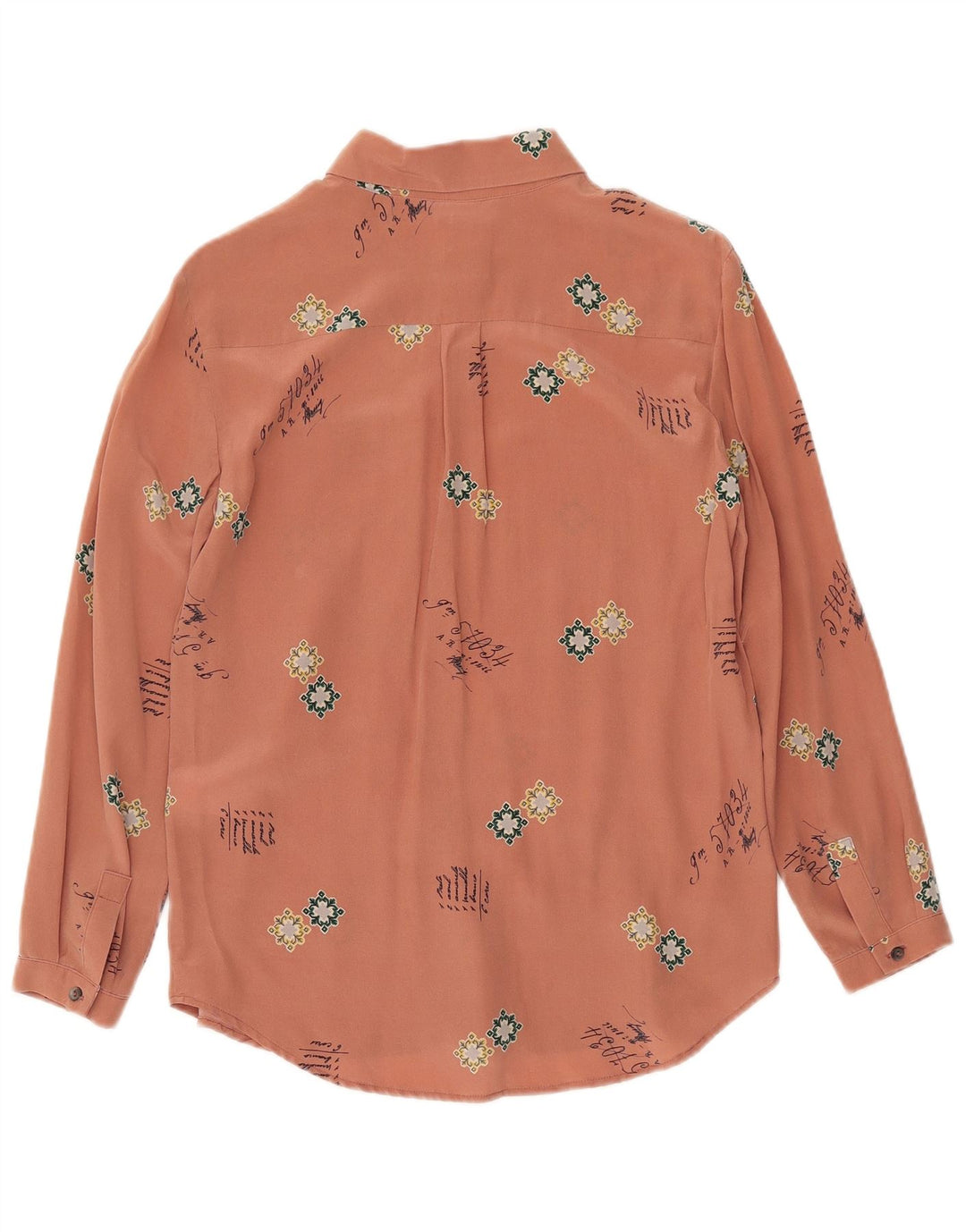 Attic And Barn Damen-Hemdbluse mit abstraktem Muster, EU 40, mittelrosa Seide