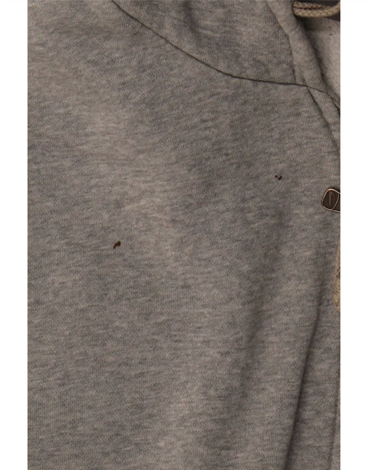 NIKE Herren-Kapuzenpullover mit Reißverschluss, XL, graue Baumwolle