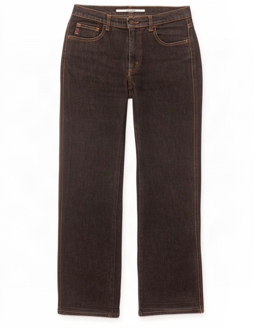 Guess Bootcut-Jeans für Damen, W27, L31, schwarze Baumwolle