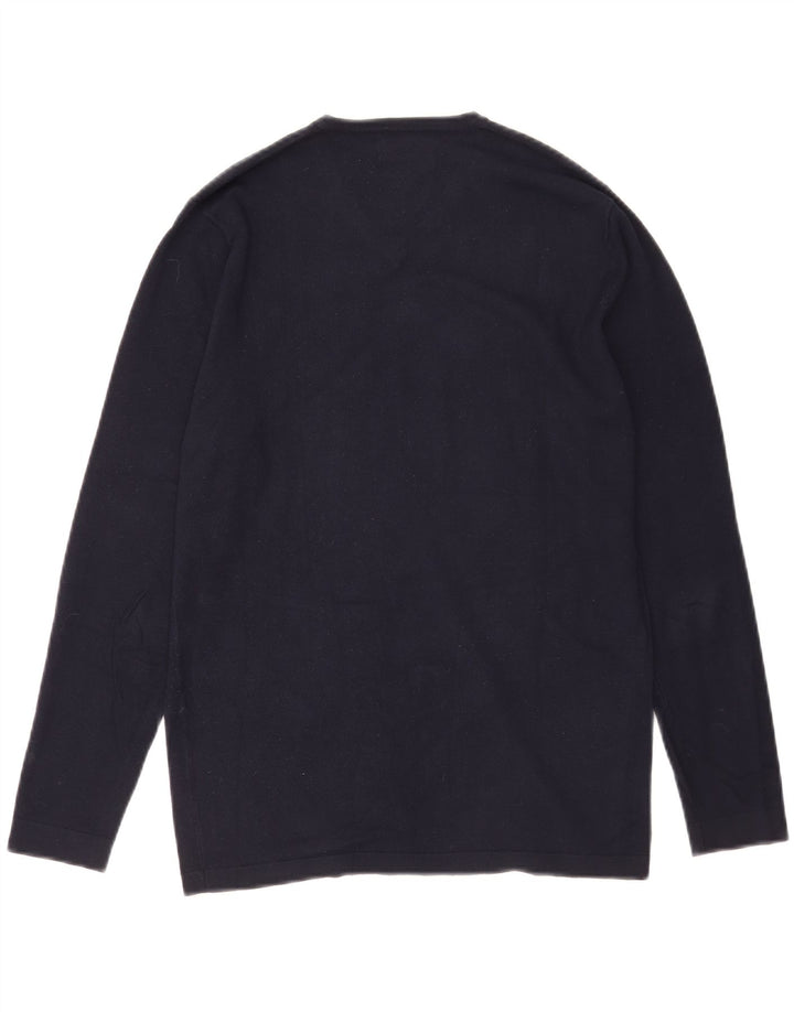 Zara Herren-Oberteil, langärmelig, klein, Marineblau