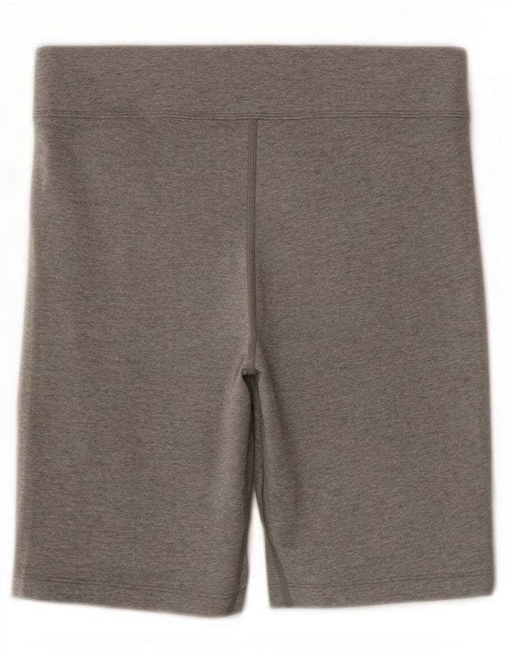Nike Damen Sportshorts UK 12 Mittelgraue Baumwolle