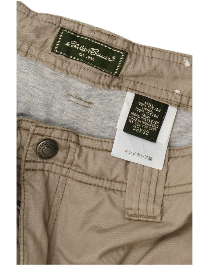 Eddie Bauer Herren gerade Cargohose W33 L32 Beige Baumwolle