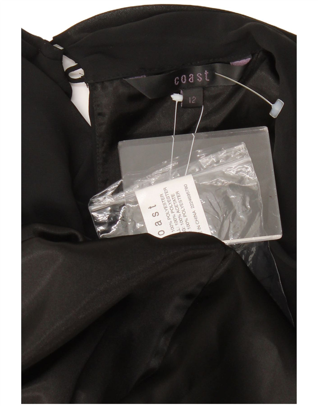 Coast Ärmelloses A-Linien-Kleid für Damen, UK 12, Mittelschwarz, Polyester