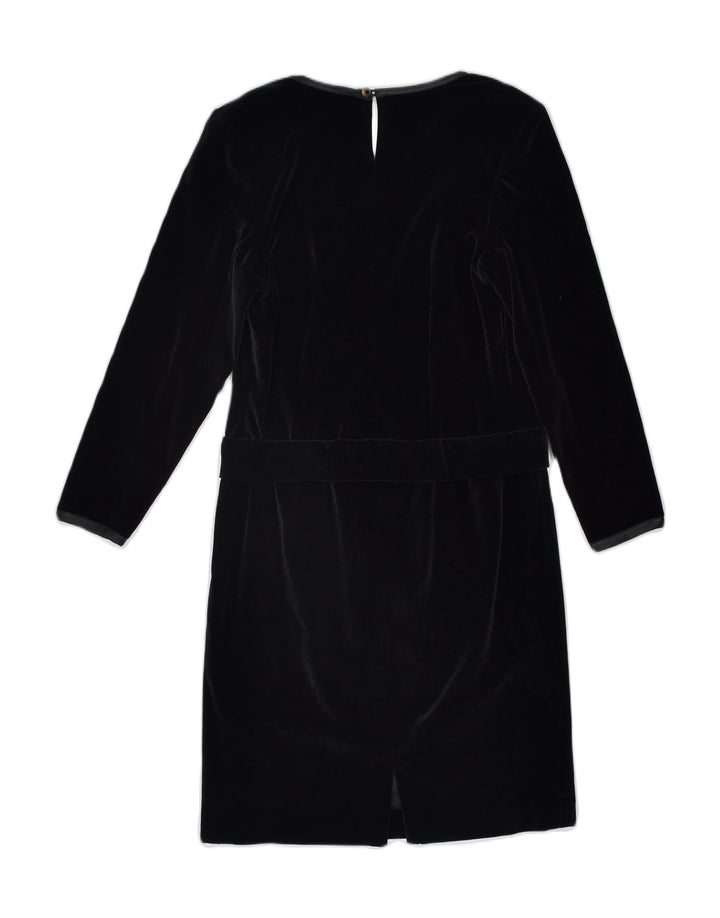 VINTAGE Womens Long Sleeve Basic Dress UK 10 Small Black | Vintage | Thrift | Second-Hand | Used Clothing | Messina Hembry 