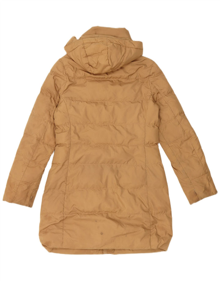 Tommy Hilfiger Wattierter Damenmantel mit Kapuze, UK 10, Größe S, braun, Polyester