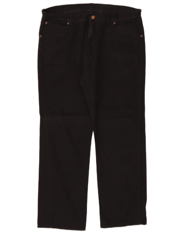 Wrangler Herren-Jeans mit normaler Passform, gerade Passform, W38, L30, schwarze Baumwolle