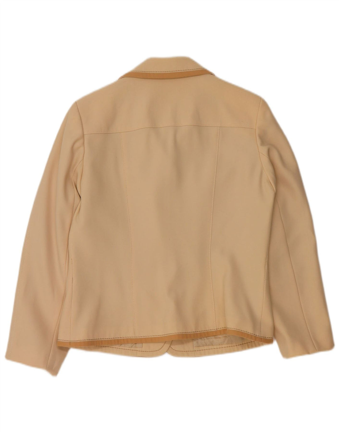 RALPH Damen 4-Knopf-Blazerjacke UK 16 Large Beige Schurwolle