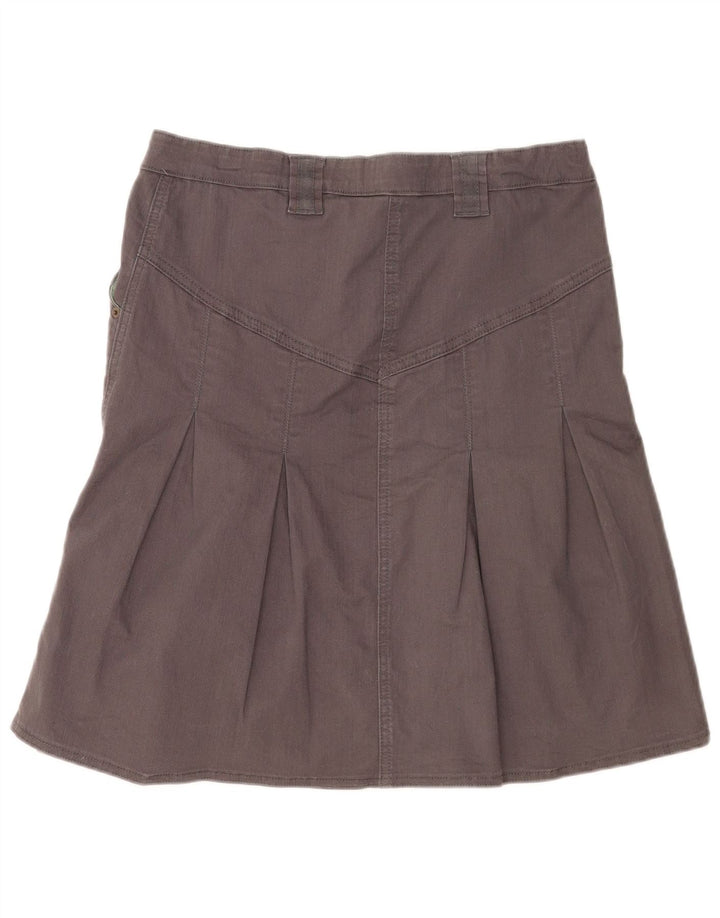 Benetton Damen-A-Linien-Rock, Größe S, Größe 32, Grau, Baumwolle