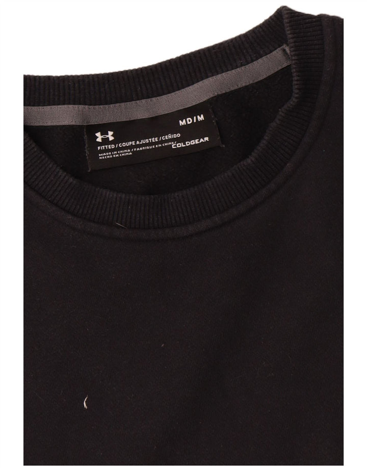Under Armour Herren Cold Gear Sweatshirt Pullover Mittelschwarze Baumwolle