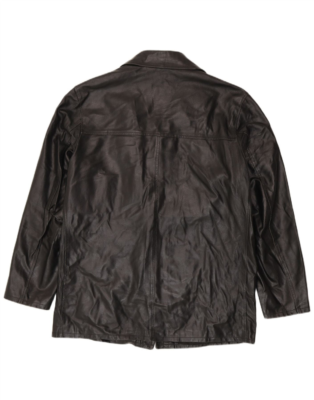 VINTAGE Herren Lederjacke IT 52 XL Schwarzes Leder