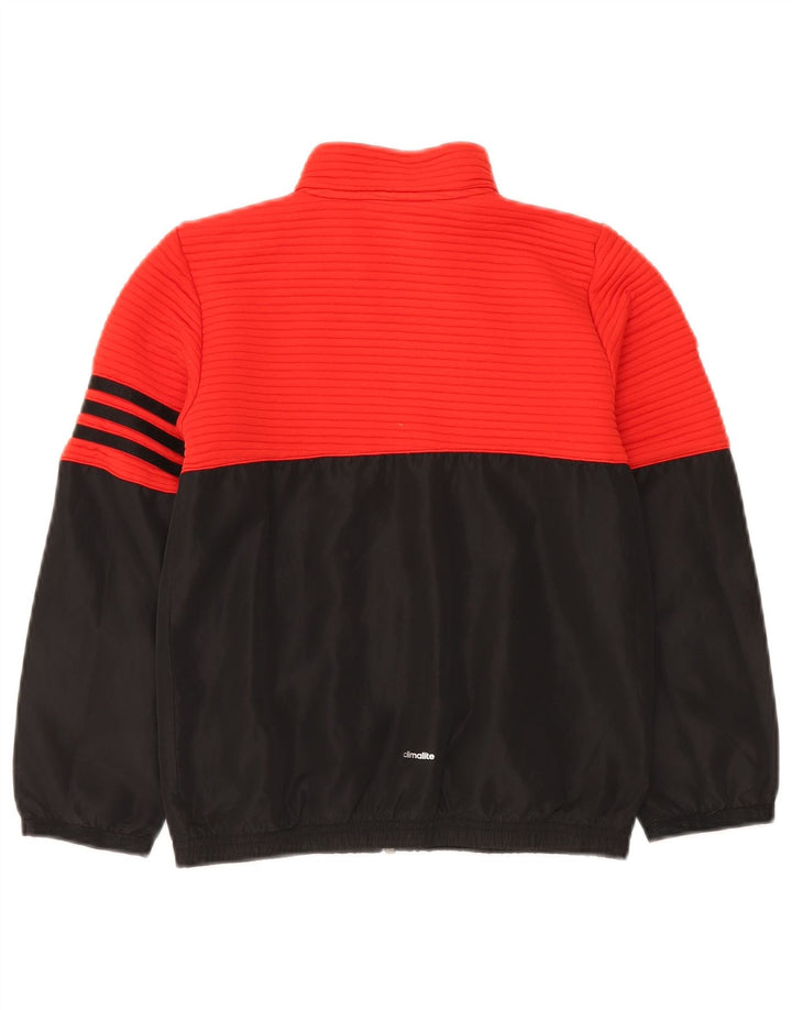 Adidas Jungen MESSI Graphic Trainingsanzug Top Jacke 7–8 Jahre Rot Farbblock