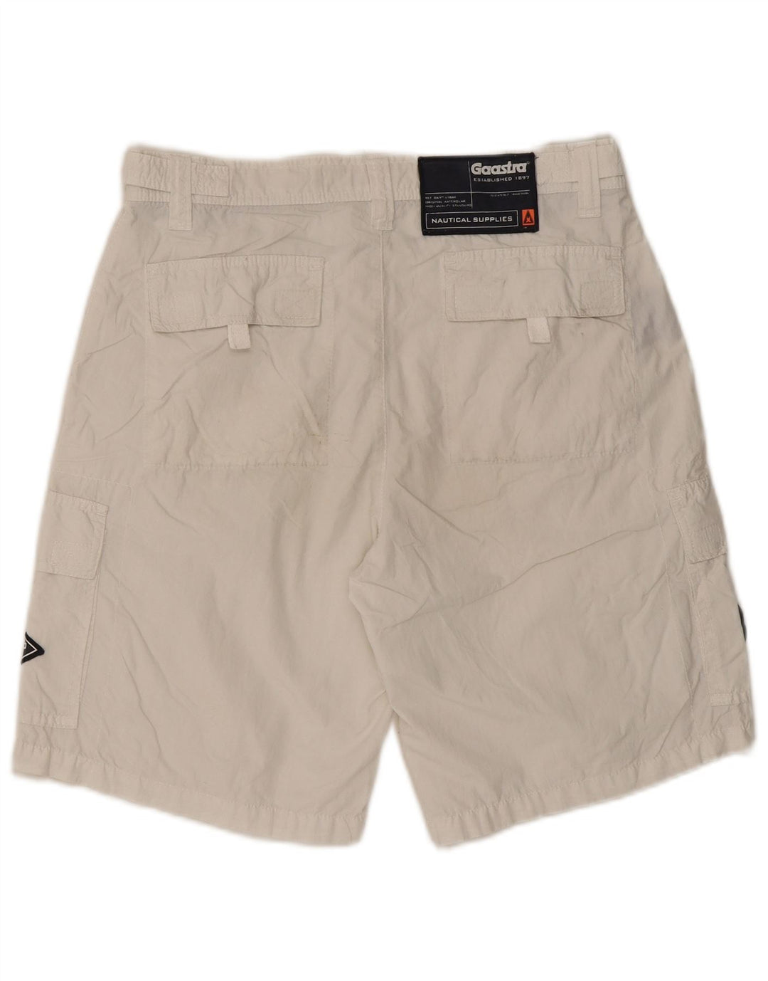 Gaastra Herren-Cargoshorts mit Grafik, Größe S, W29, weiße Baumwolle